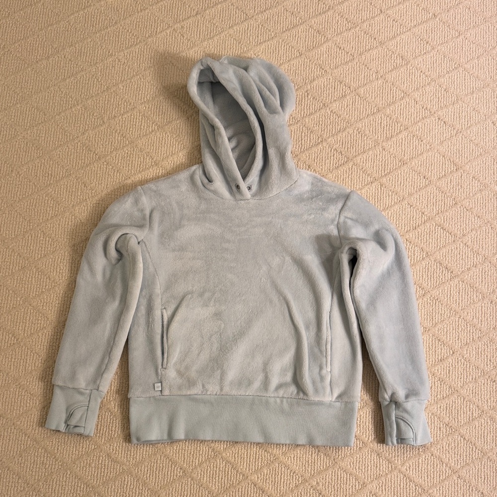 Athleta Girl Light blue microfleece Hoodie Sweater with pockets